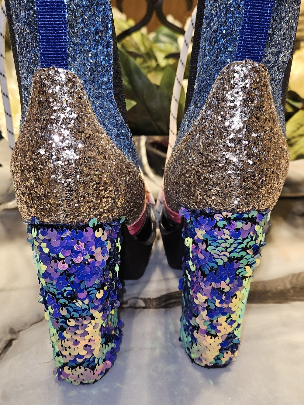 Cape Robbin Heeled Boot Sequin Platform - Picture 5 of 5